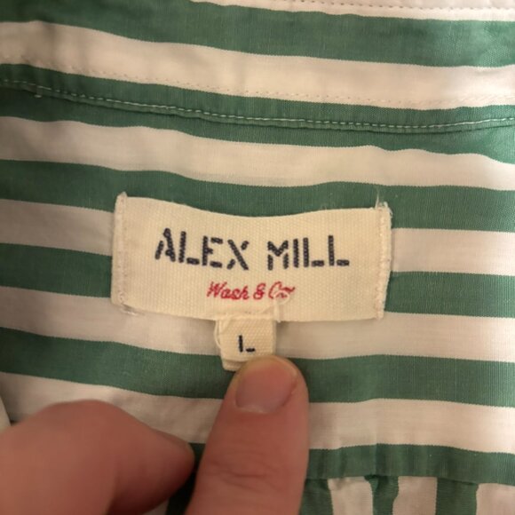 Alex Mill Size Large Wide Striped Popover Shortsleeve - Picture 2 of 5